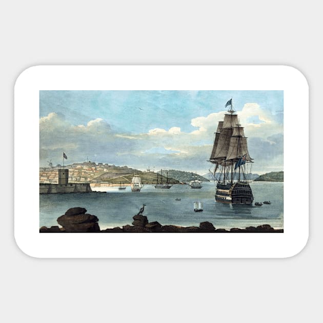 Augustus Earle Sydney from Pinchgut Island Sticker by pdpress